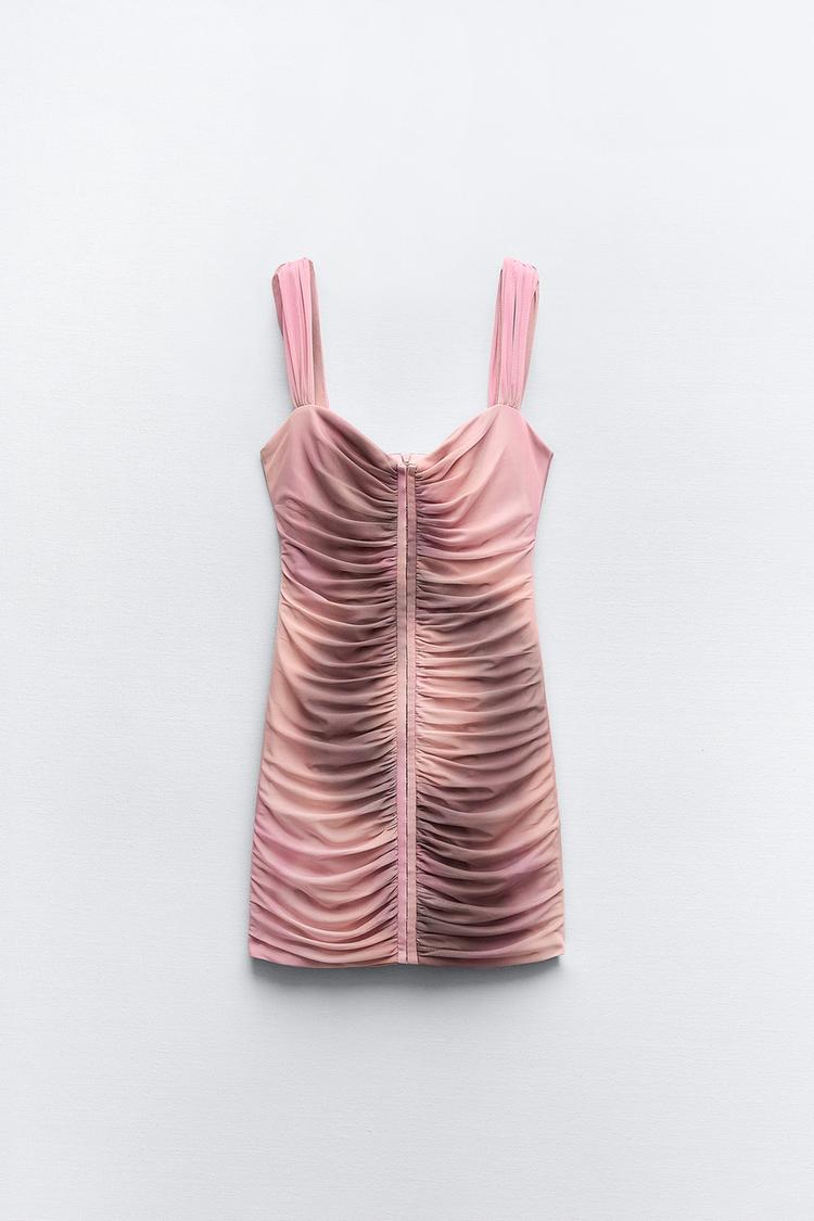 Short Printed Tulle Dress