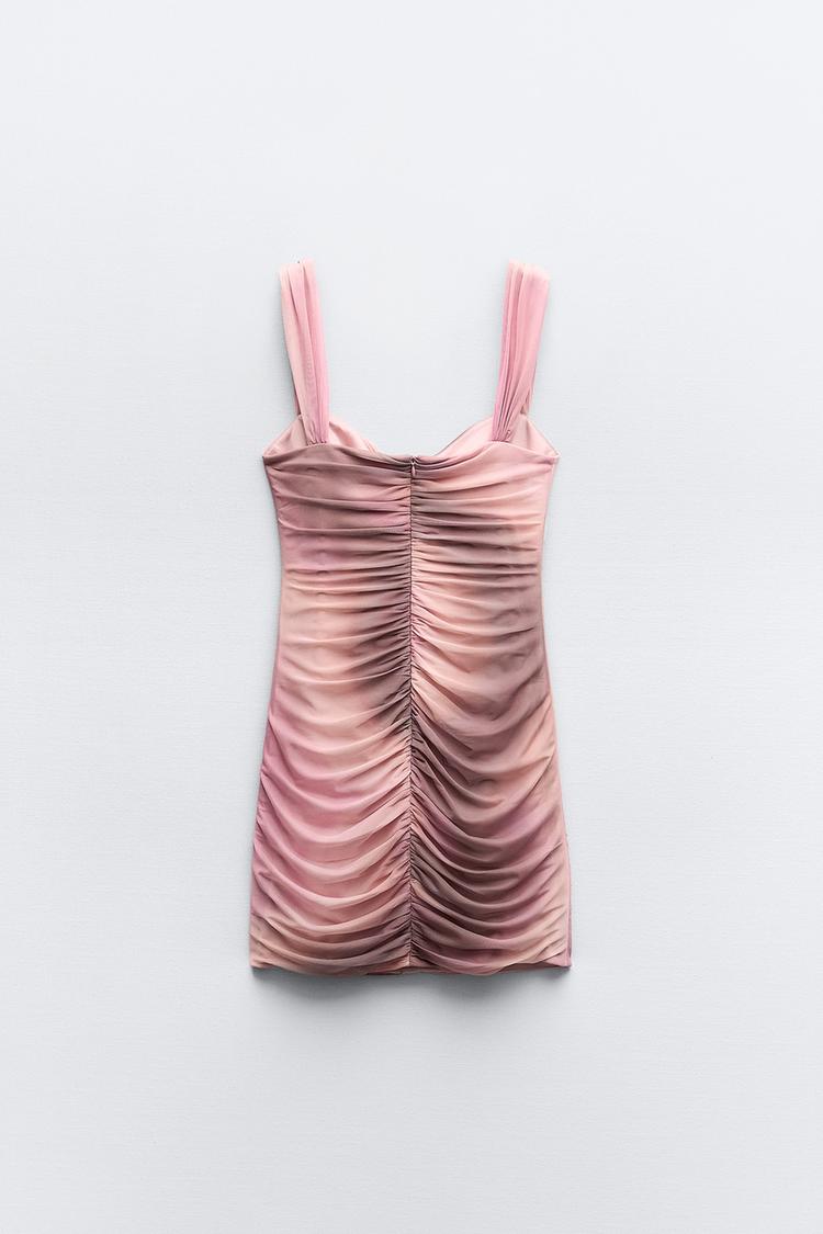 Short Printed Tulle Dress