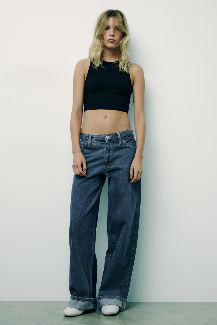 Ribbed Cropped Halter Top