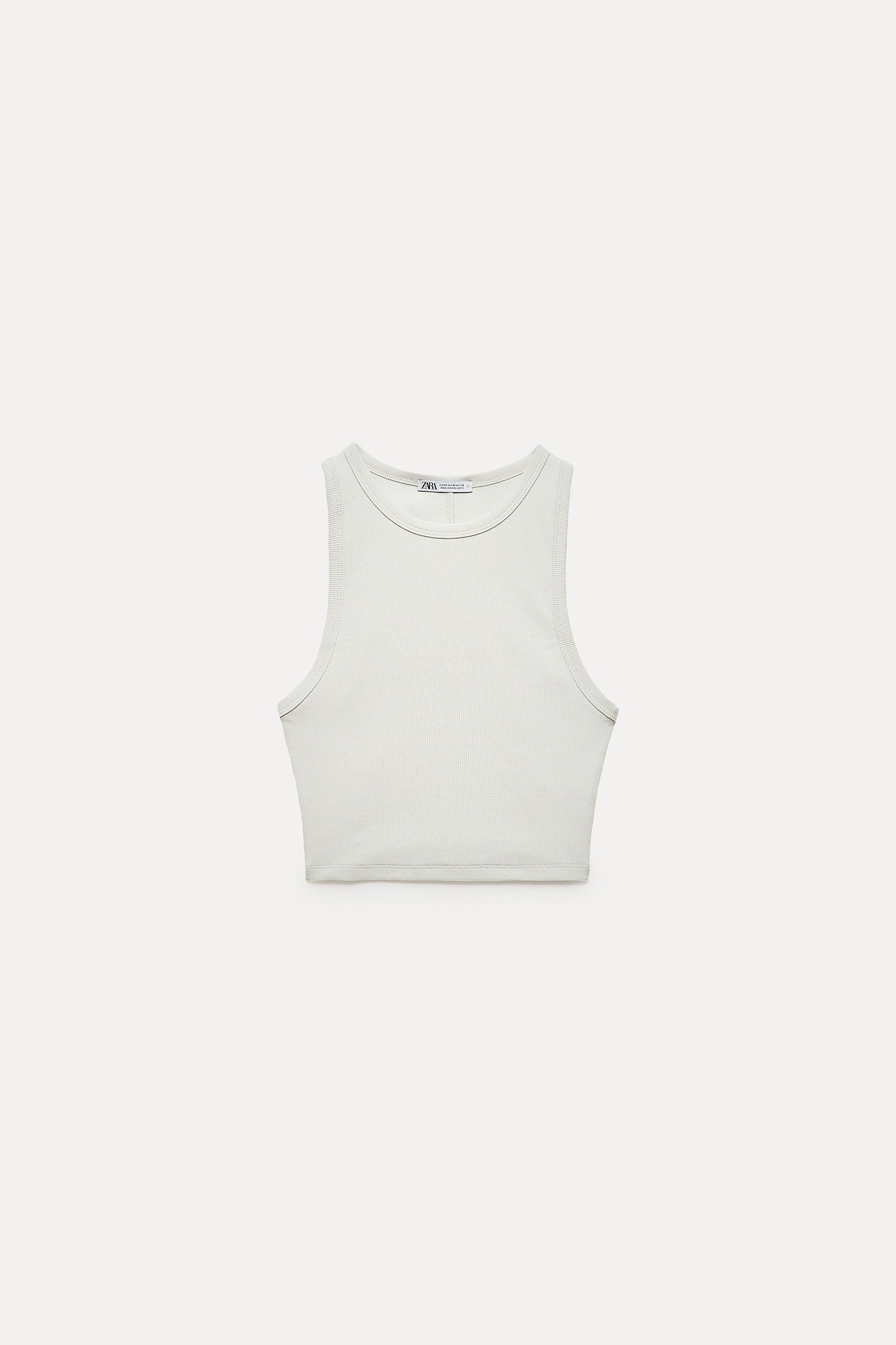 Ribbed Cropped Halter Top