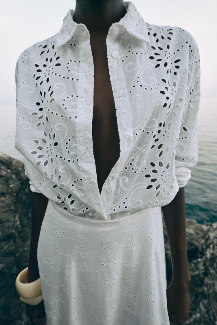 ZW Collection Embroidered Poplin Shirt