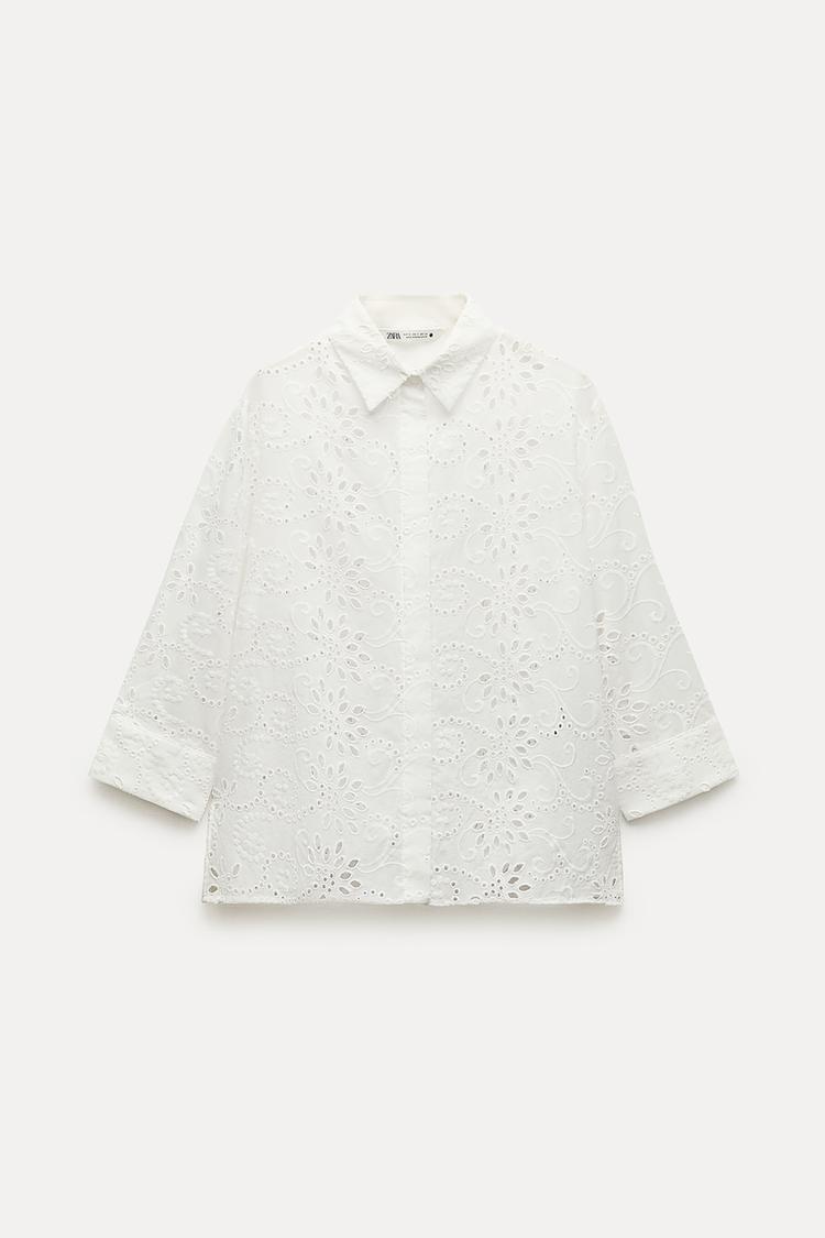 ZW Collection Embroidered Poplin Shirt
