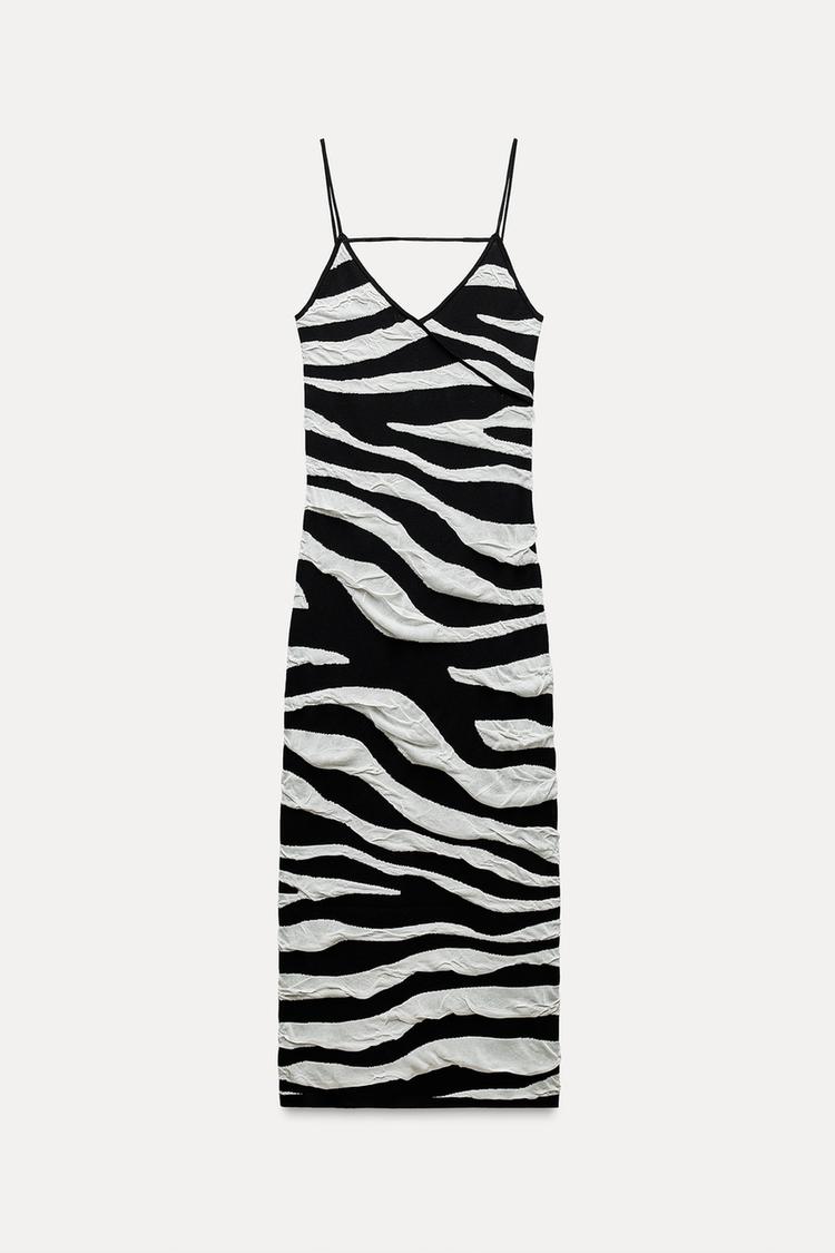 Creased-Effect Knit Dress
