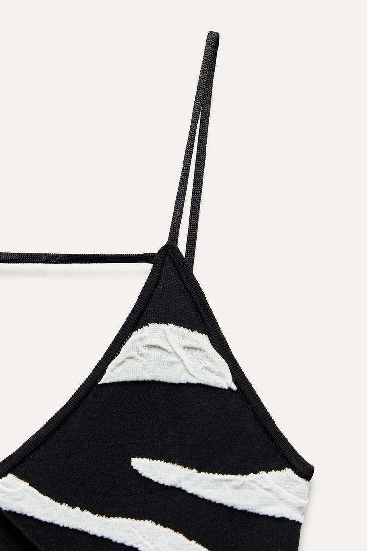 Creased-Effect Knit Dress