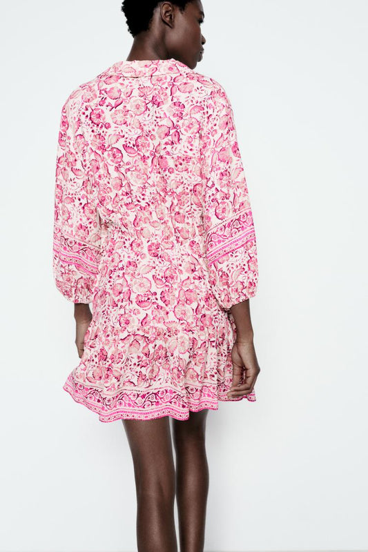 Floral Print Mini Dress