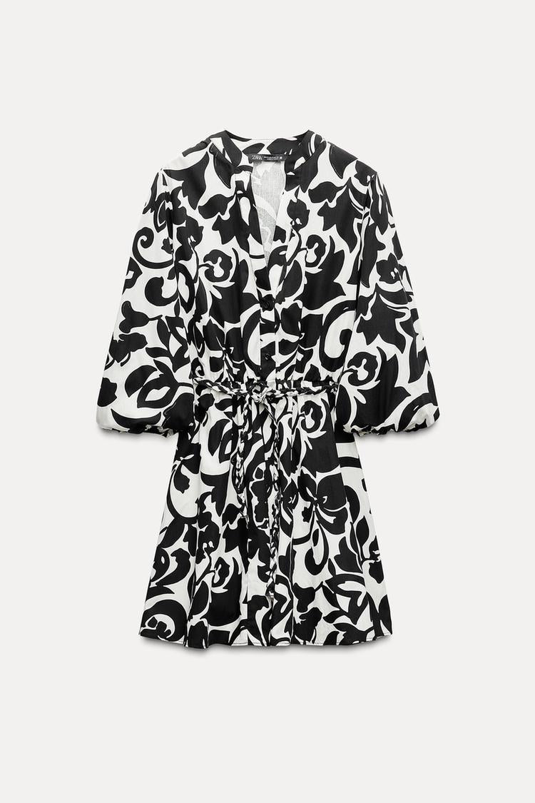 Printed Poplin Dress