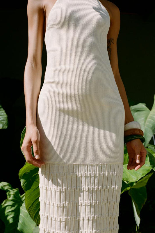 Contrast Crochet Dress