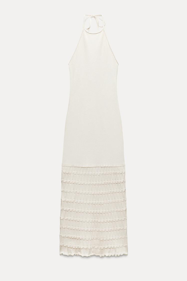 Contrast Crochet Dress