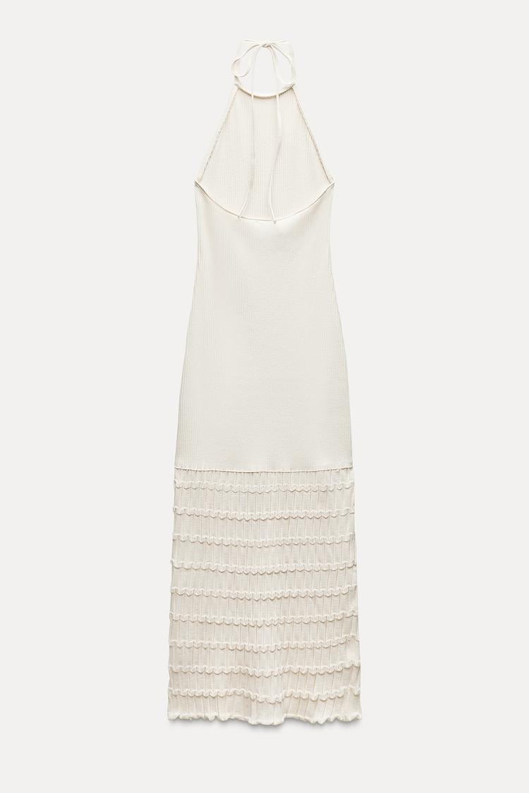 Contrast Crochet Dress