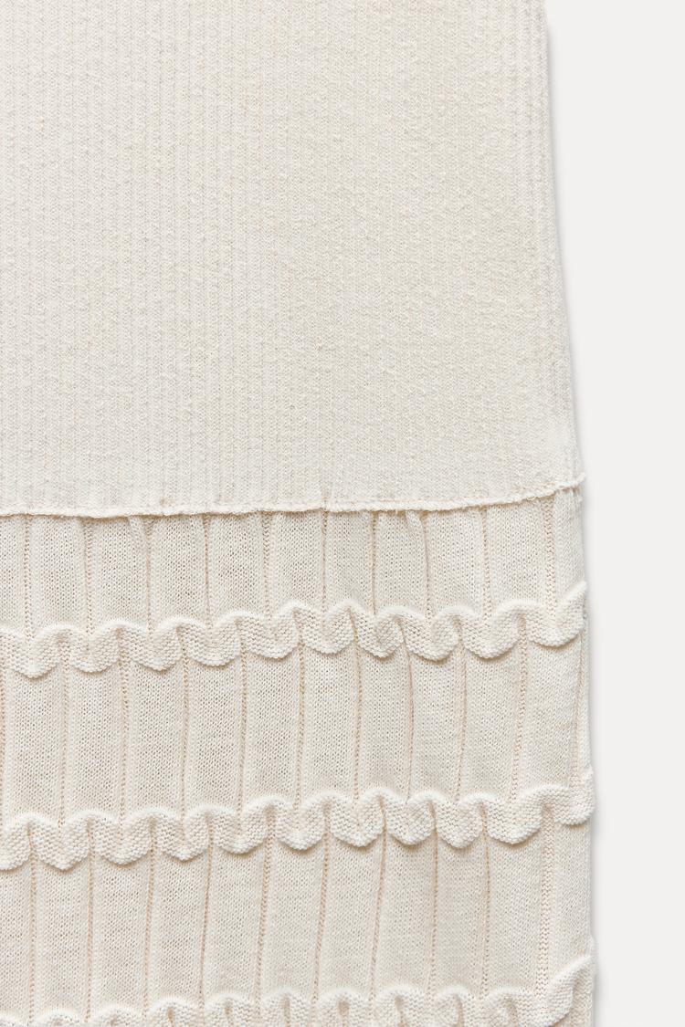 Contrast Crochet Dress