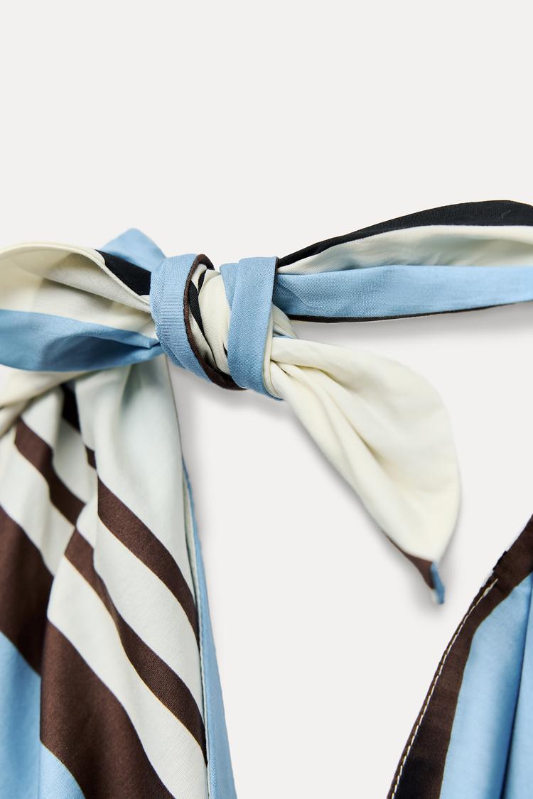 Striped Poplin Dress