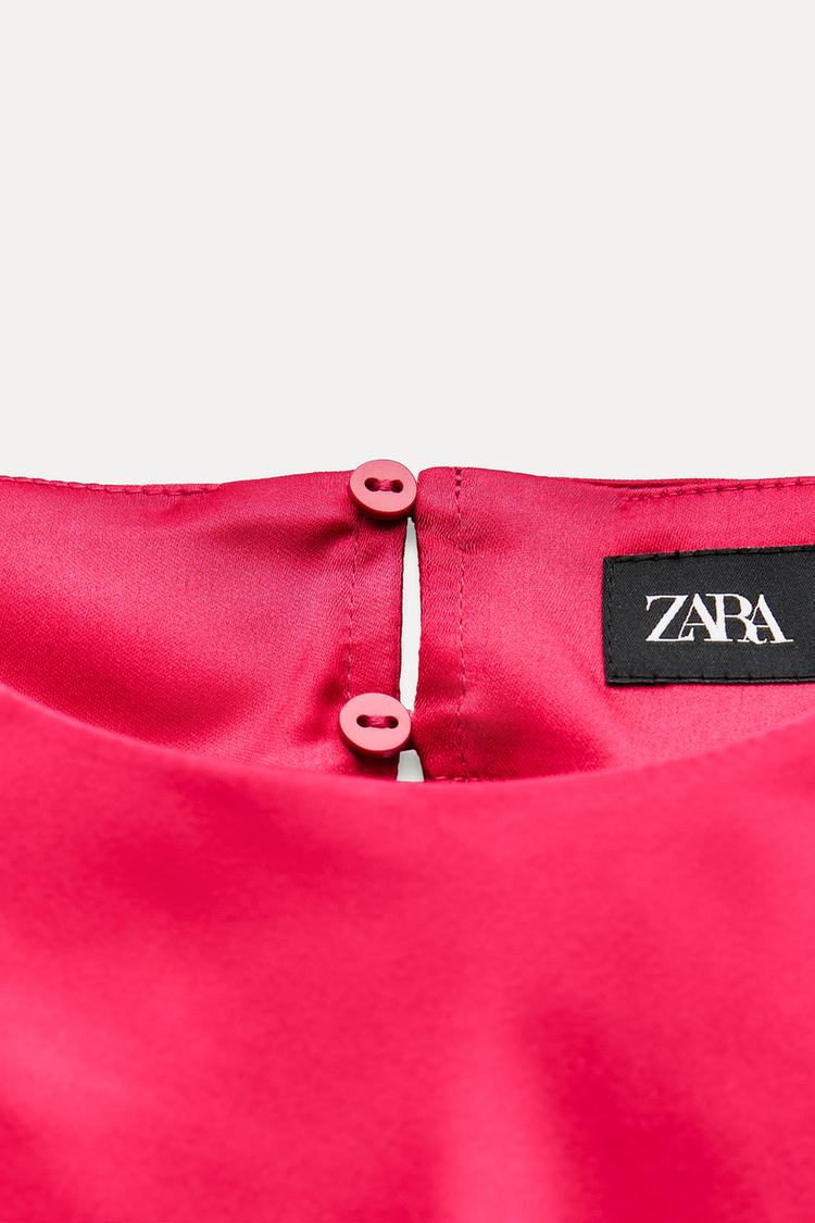 Gathered Satin Top