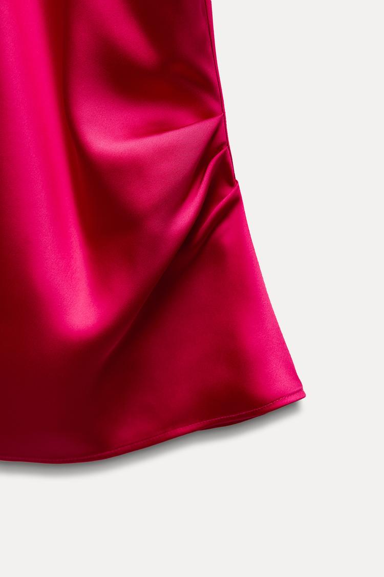 Gathered Satin Top