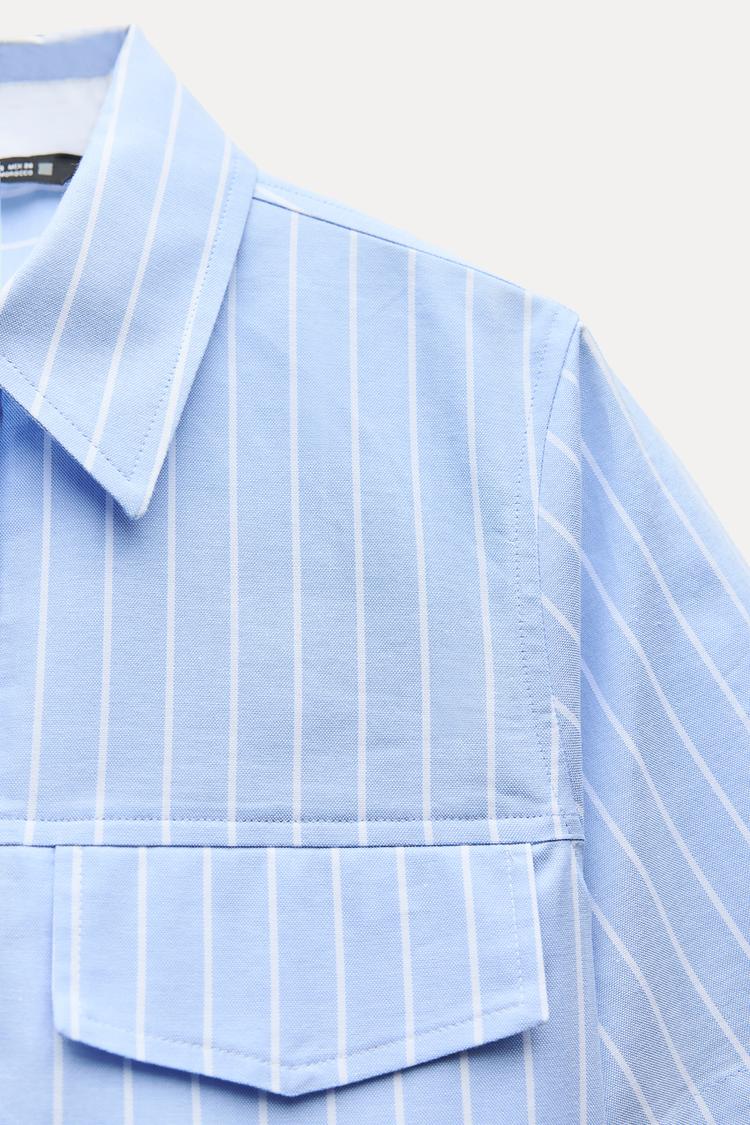 Striped Short Oxford Shirt