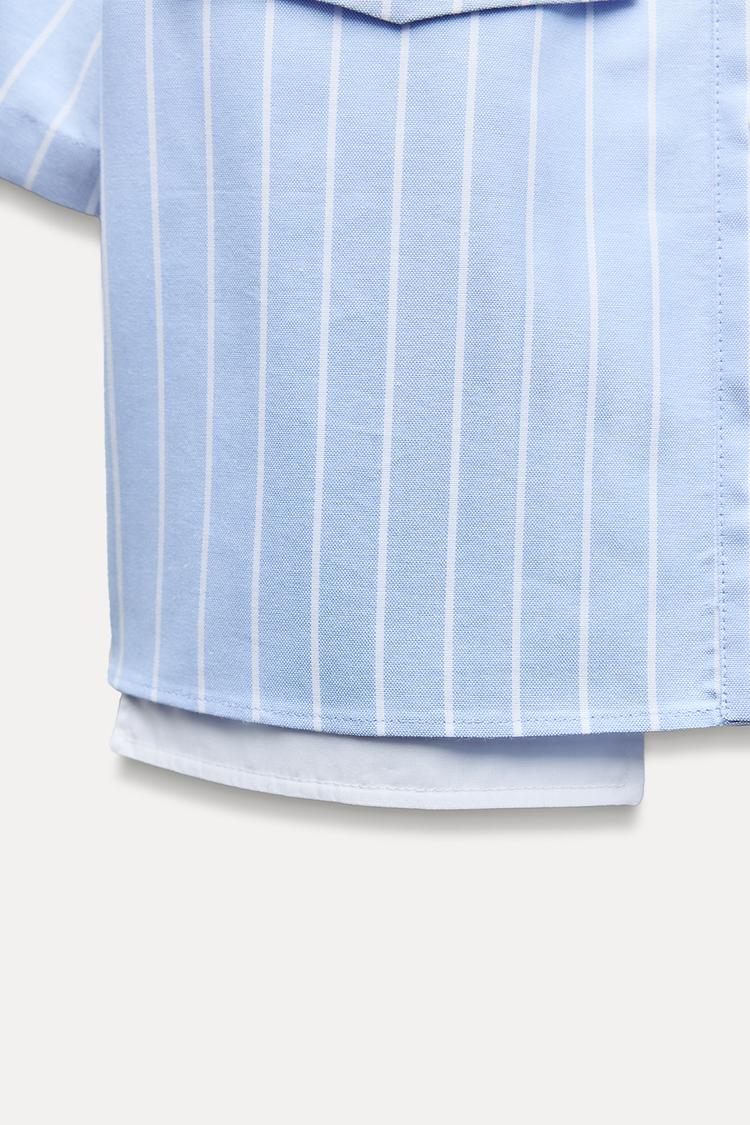 Striped Short Oxford Shirt