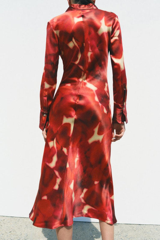 Printed Satin Dress ZW Collection