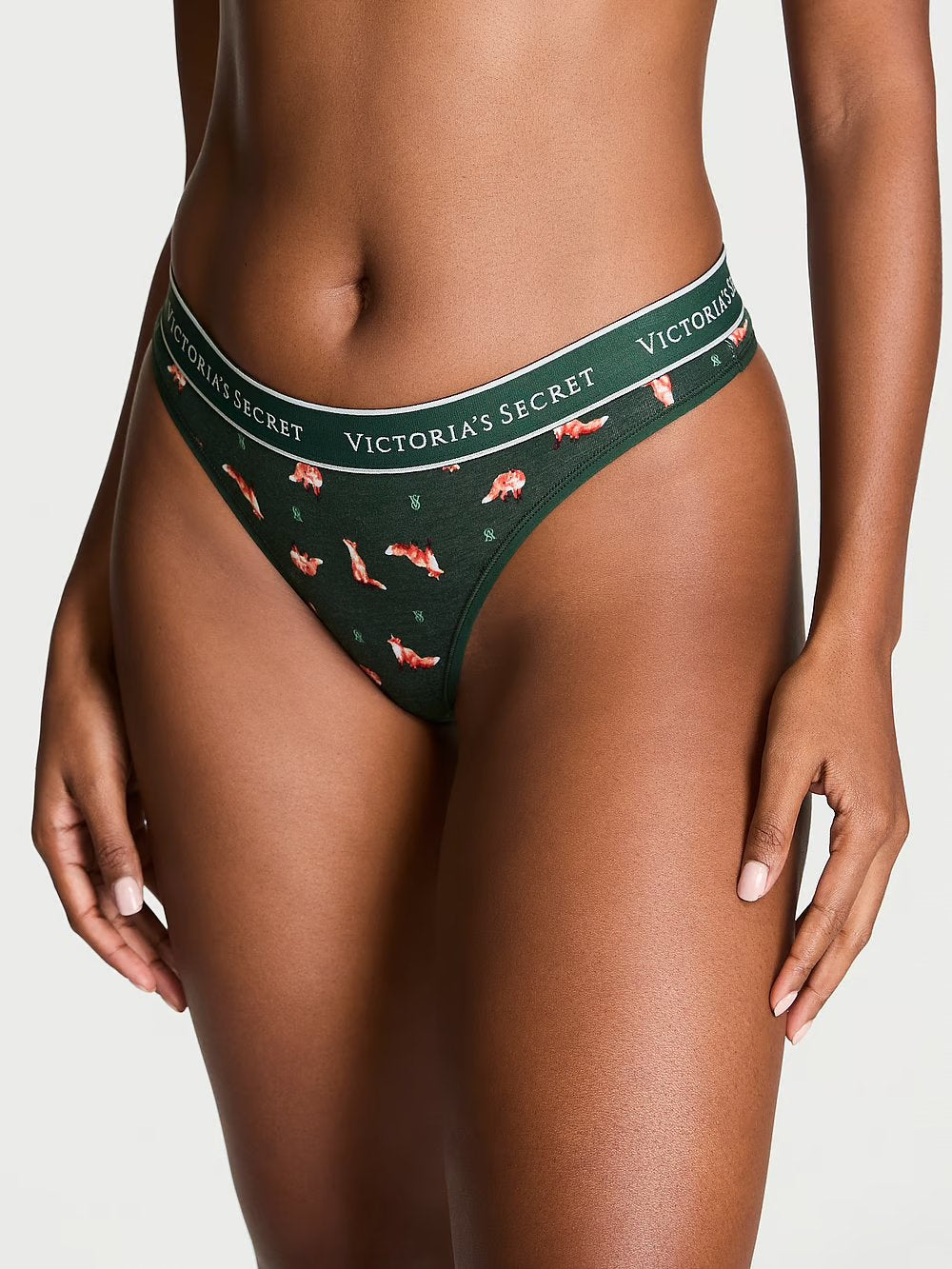 Logo Cotton Thong Panty