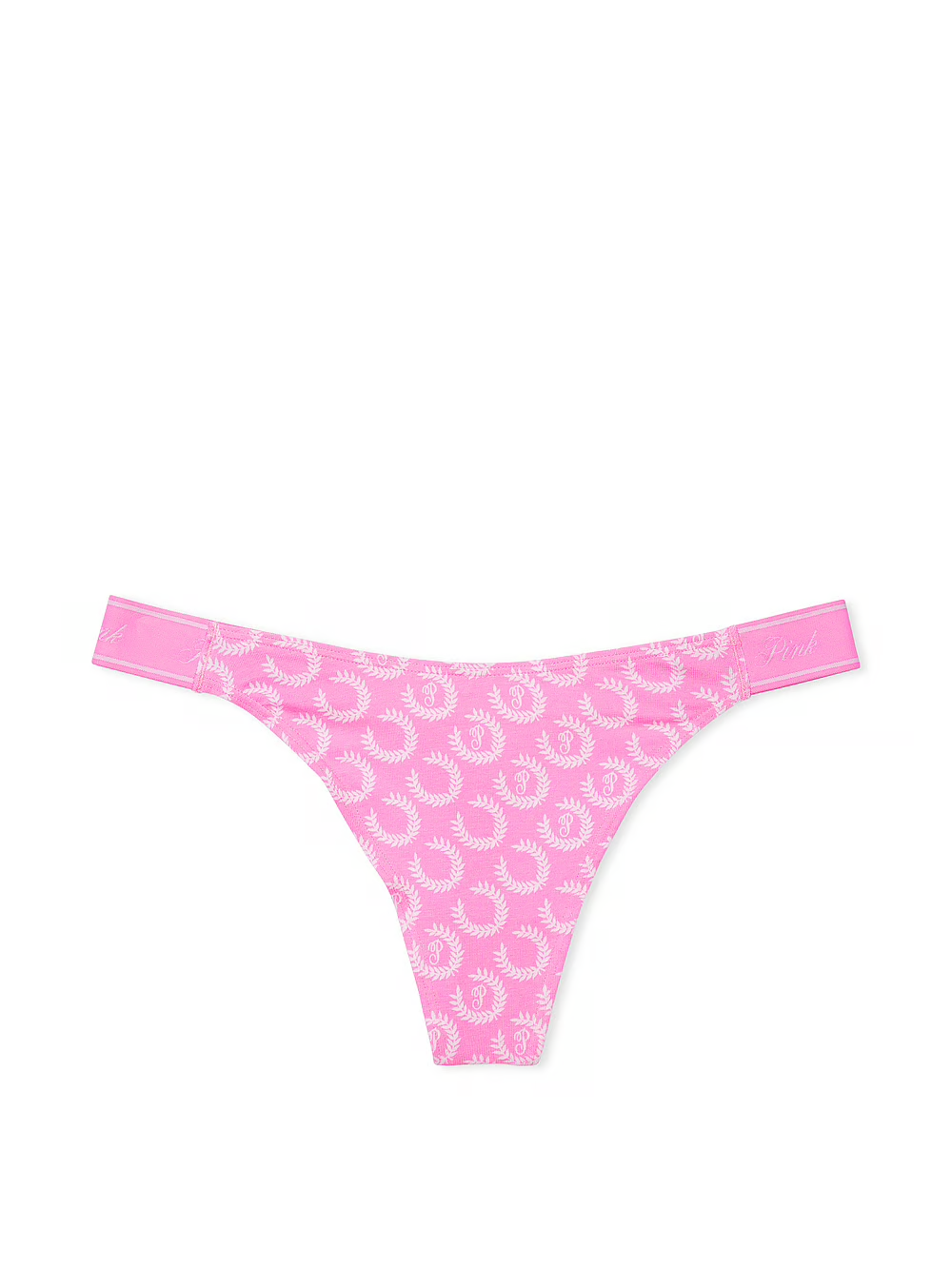 Logo Cotton Shone High-Leg Thong Panty