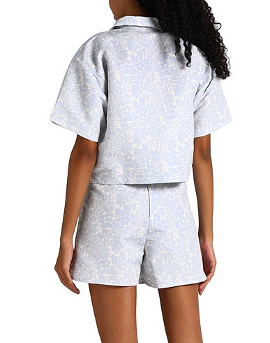 Summer Resort Twill Short Sleeve Women's Shirt