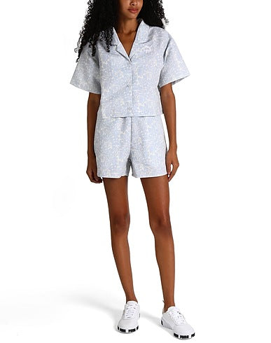Summer Resort Twill Short Sleeve Women's Shirt