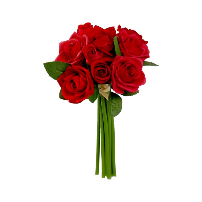 9 Stem Artificial Rose Bouquet