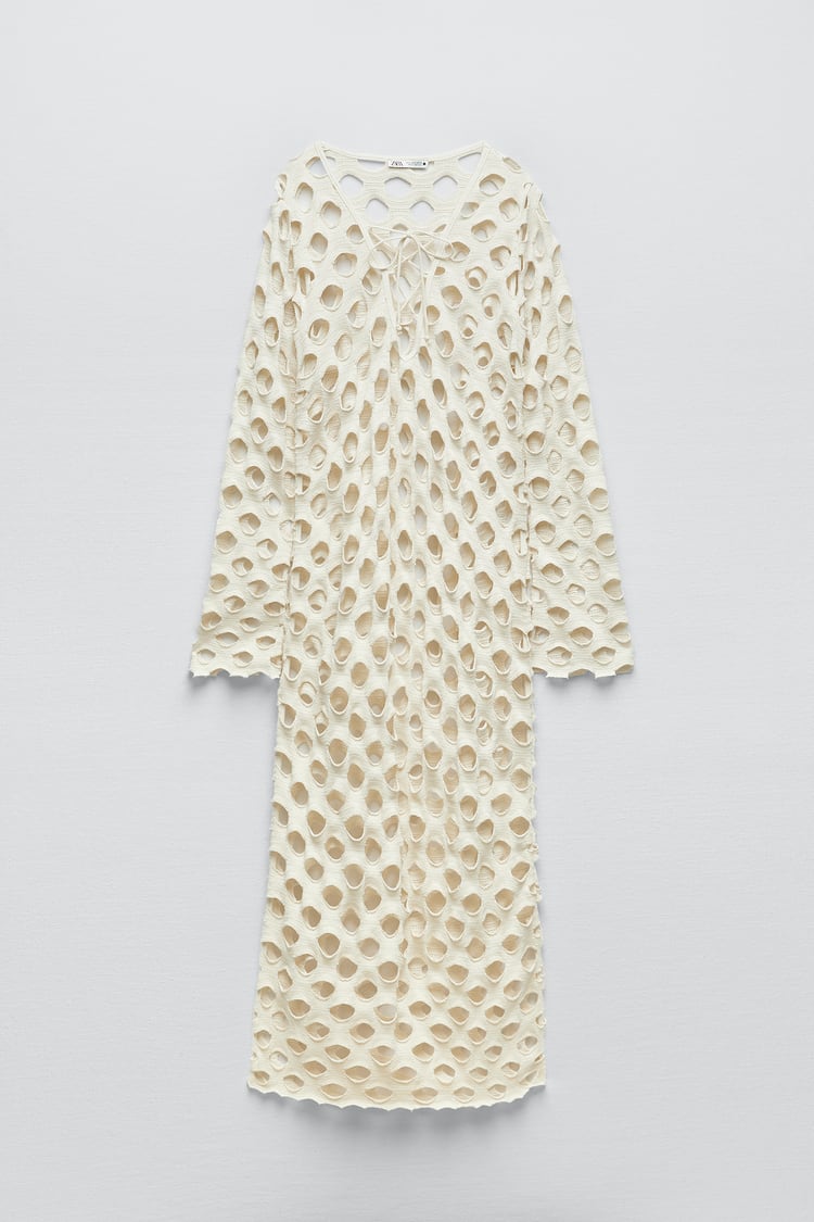 Long Sleeve Mesh Dress