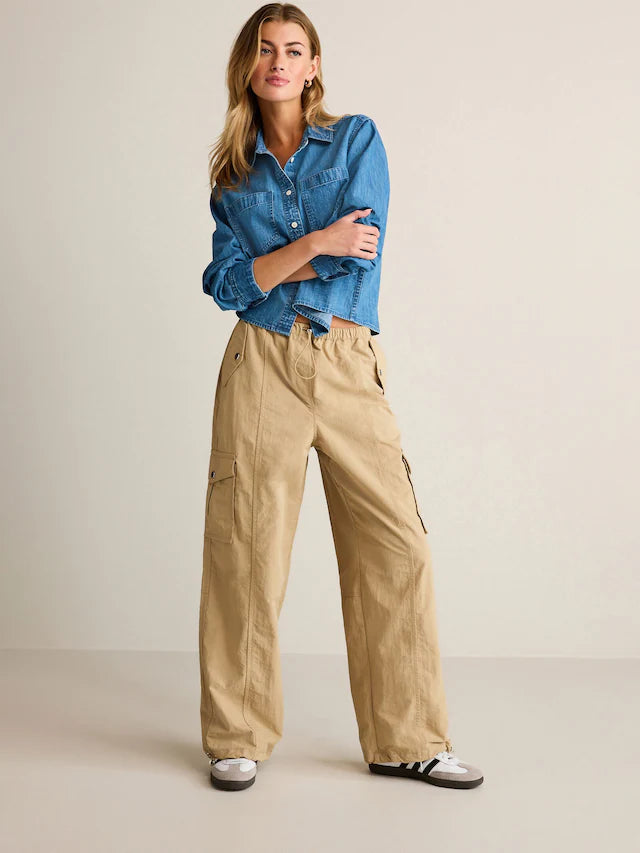Parachute Pull On Cargo Trousers