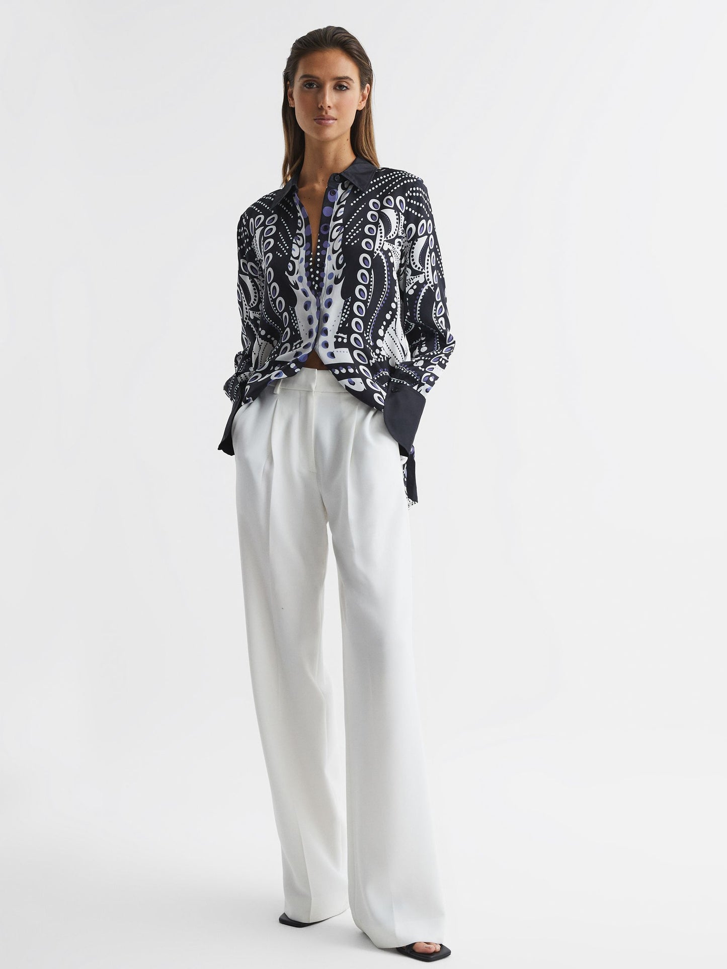 Rose Scarf Print Shirt