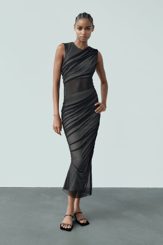 Contrast Tulle Dress