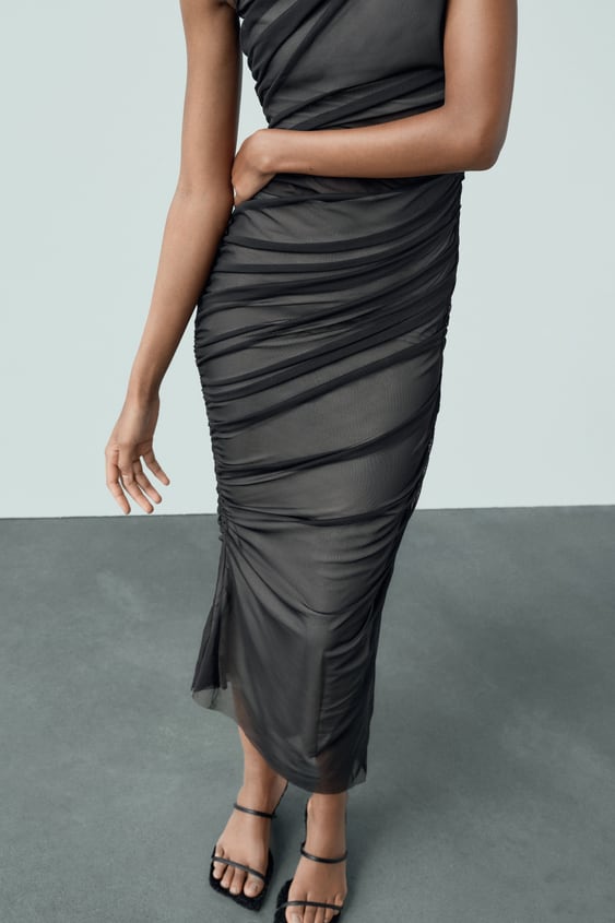 Contrast Tulle Dress
