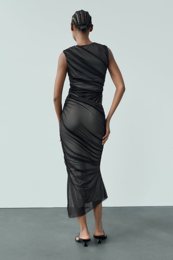 Contrast Tulle Dress
