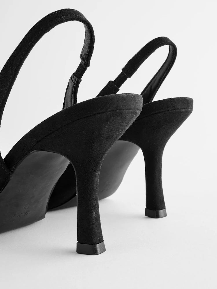 Forever Comfort® Metallic Toe Slingback Heels