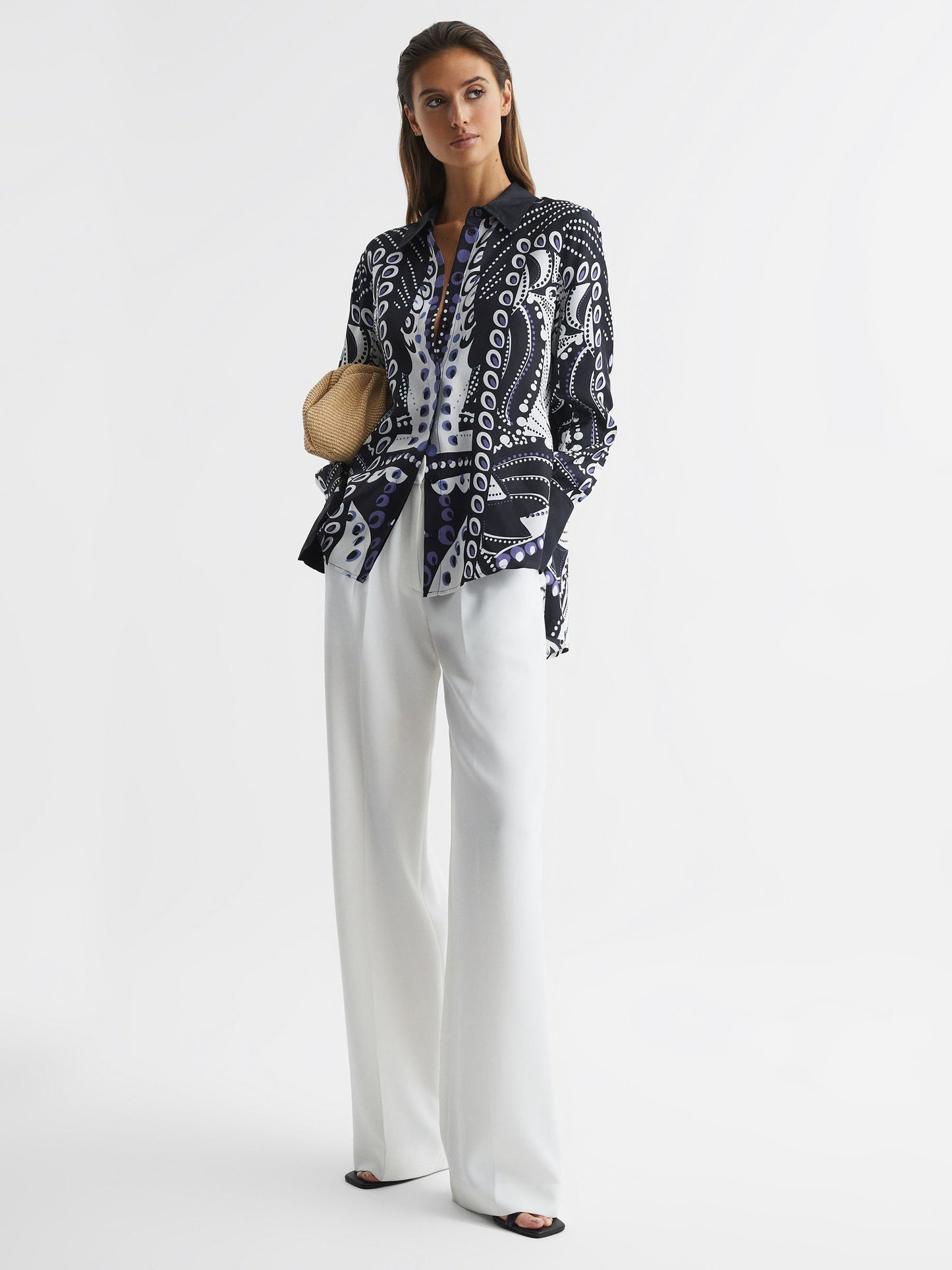 Rose Scarf Print Shirt