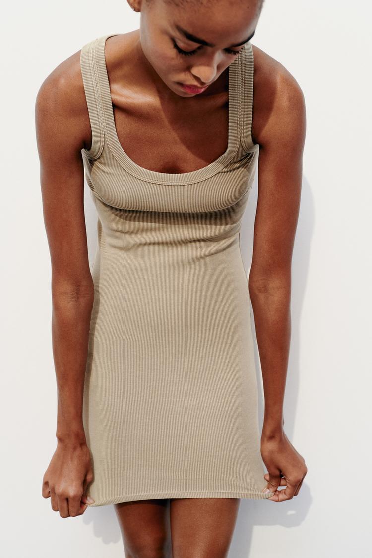 Faded Ribbed Dress