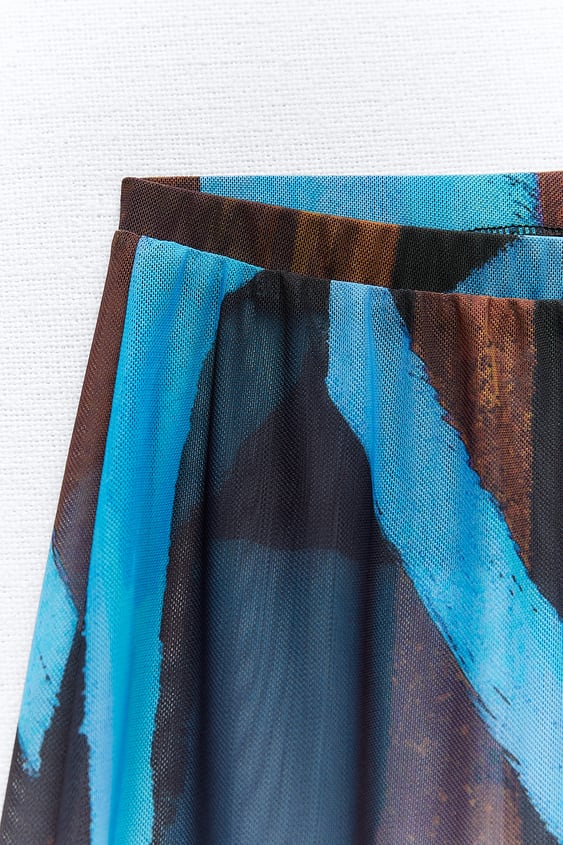 Printed Tulle Trousers