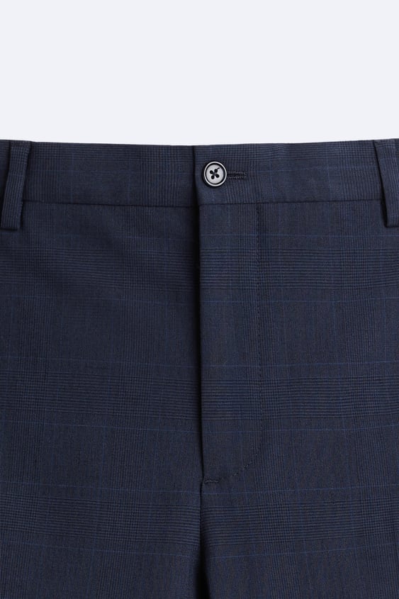 Check Suit Trousers