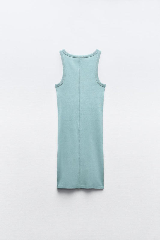 Faded Ribbed Dress