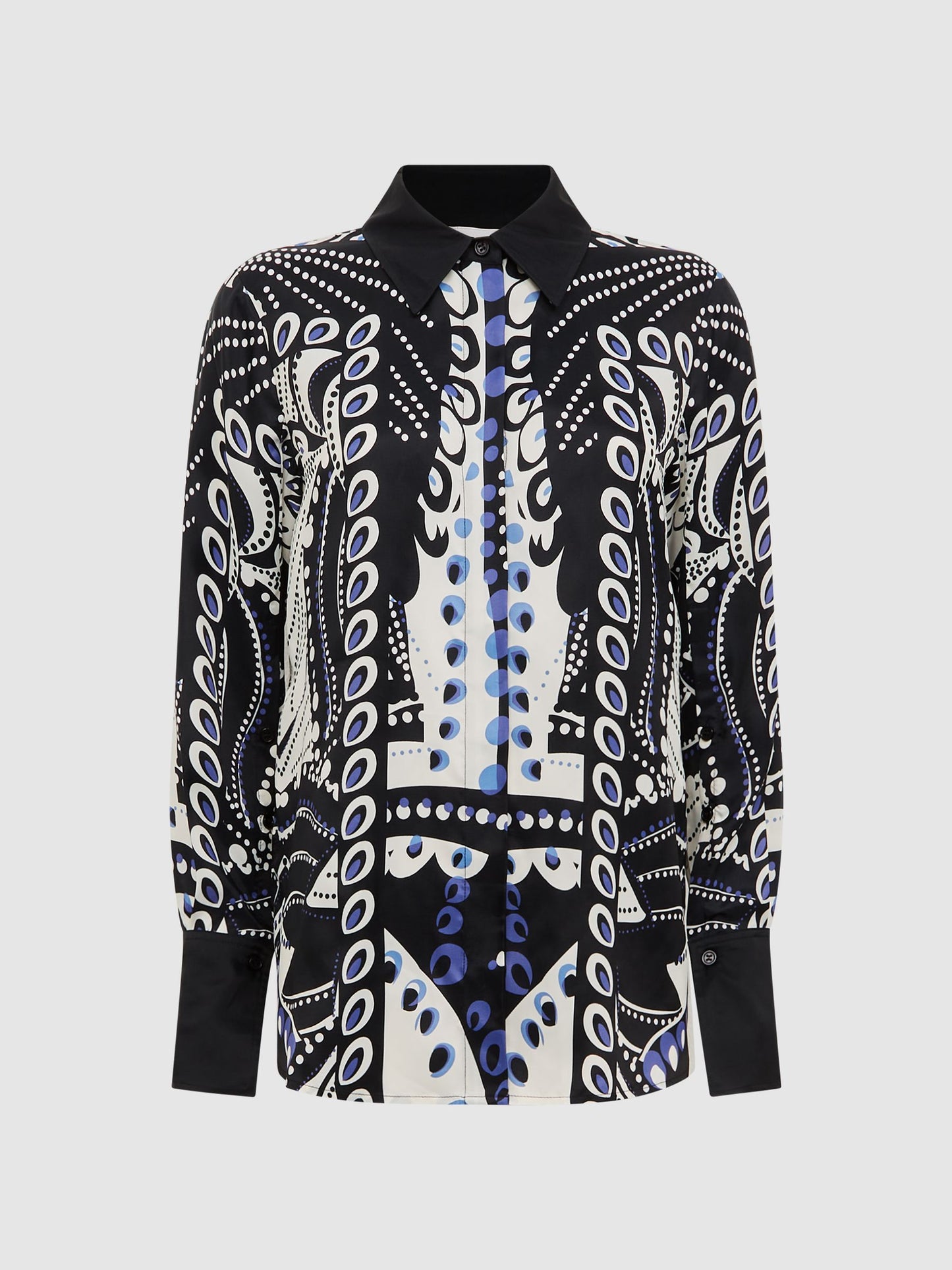 Rose Scarf Print Shirt