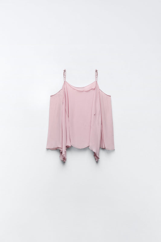 Semi-Sheer Voluminous Blouse