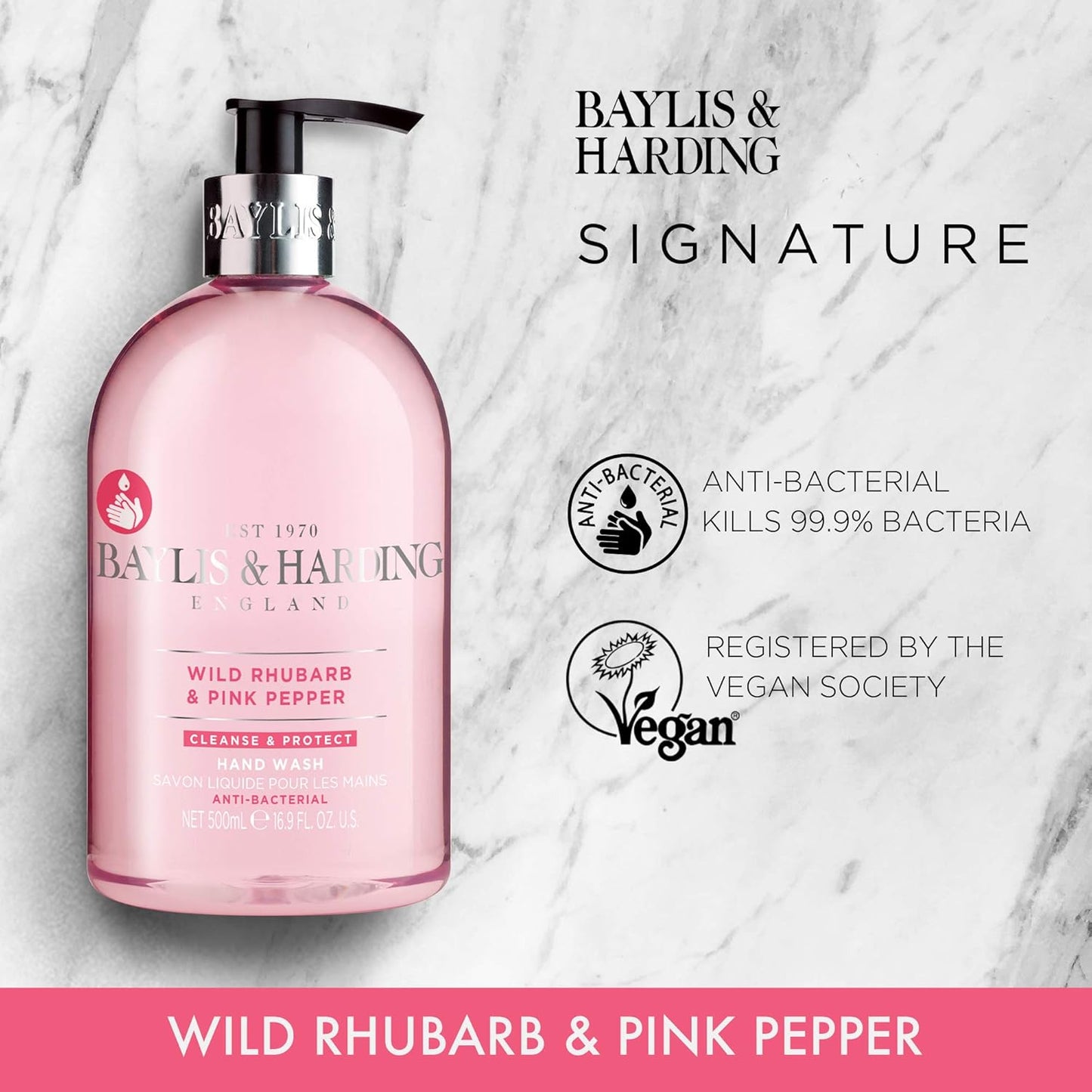 Antibacterial Hand Wash - Wild Rhubarb & Pink Pepper