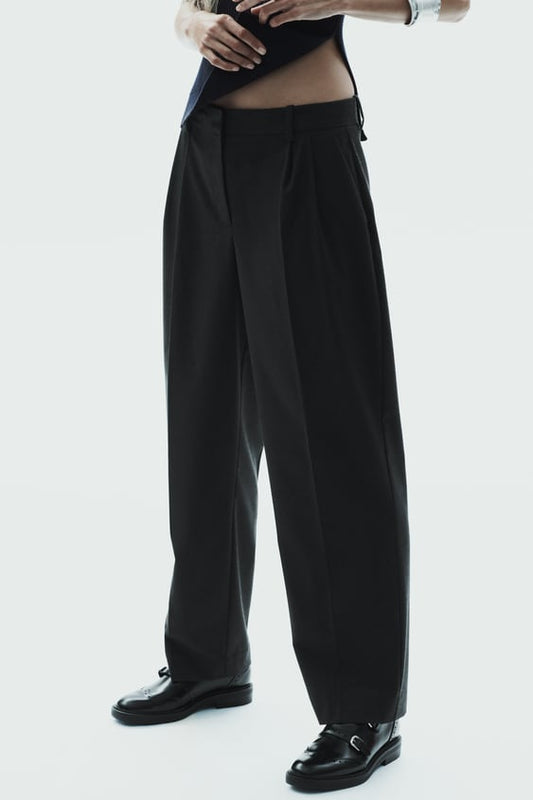 Darted Flannel Trousers