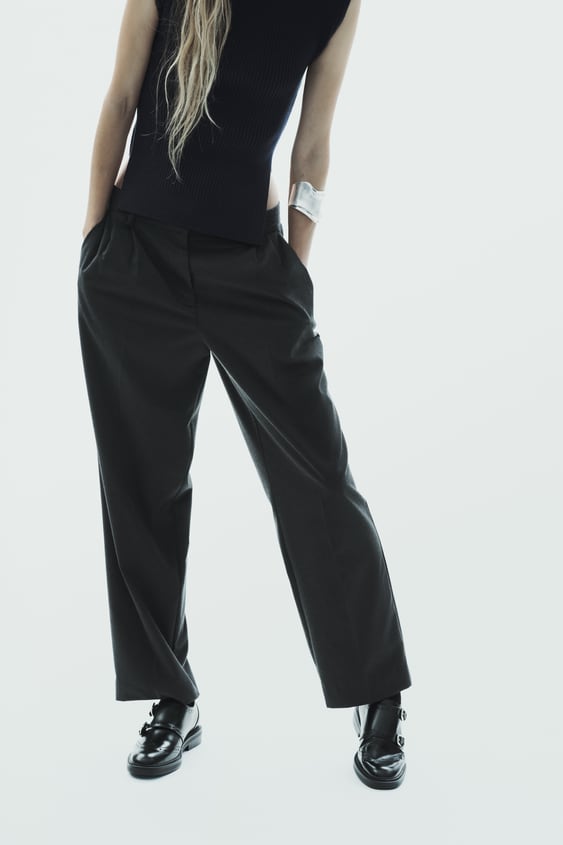 Darted Flannel Trousers