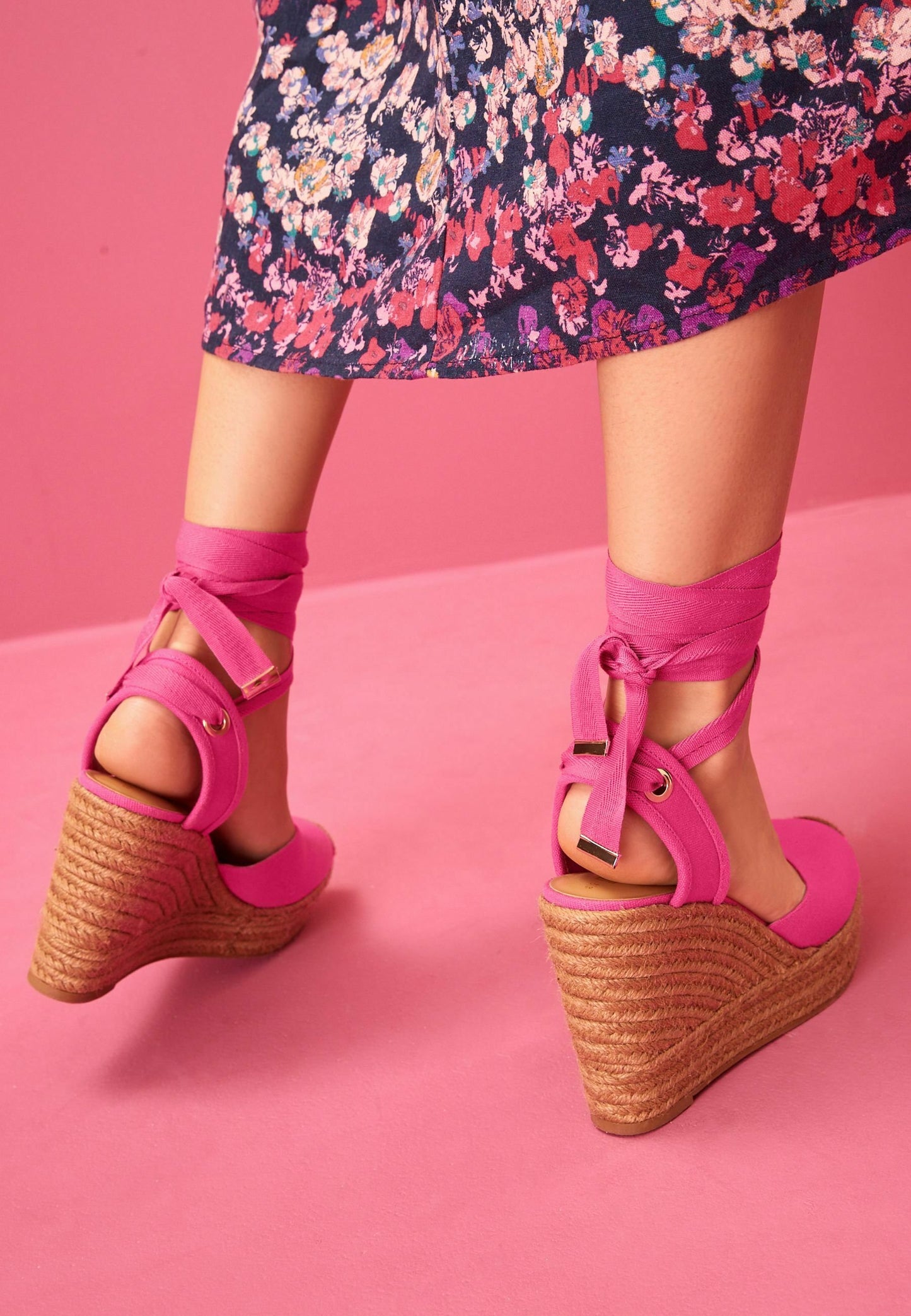 Forever Comfort Tie Espadrille Wedge