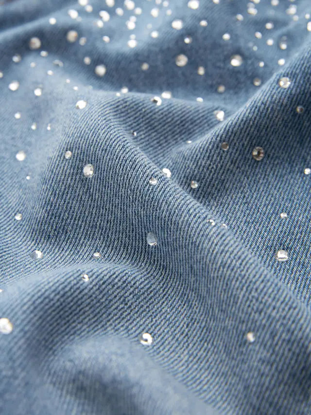 Mom Embellished 100% Cotton Jeans