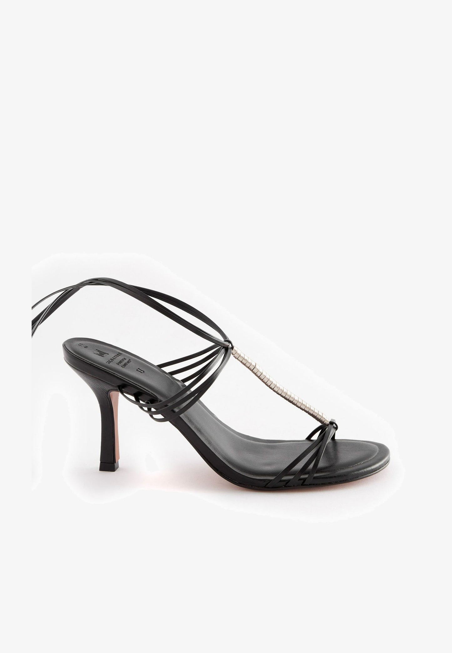 Signature Leather T-Bar Wrap Sandals