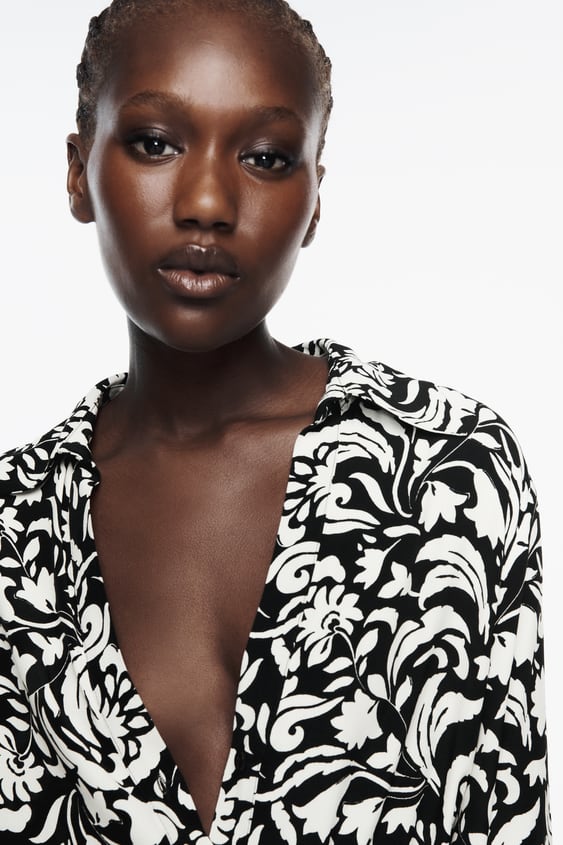 Print Shirt Dress