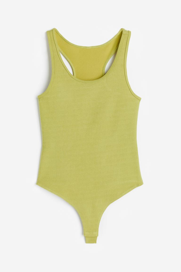 Ribbed Thong Bodysuit