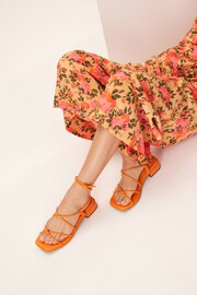 Forever Comfort Knot Detail Ankle Strap Sandals
