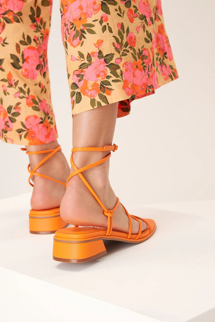 Forever Comfort Knot Detail Ankle Strap Sandals