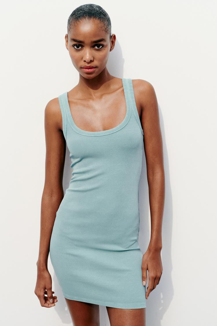 Faded Ribbed Dress